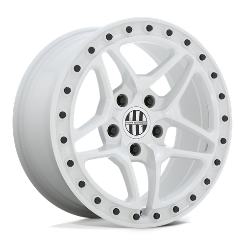 Victor Equipment BERG 5X130 17X8 +10 GLOSS WHITE WITH BLACK BOLTS