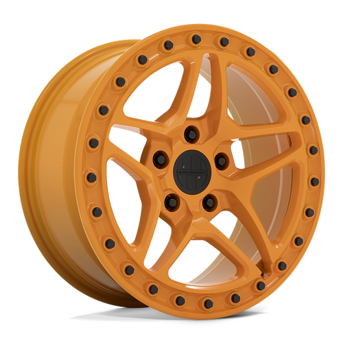 Victor Equipment BERG 5X130 17X8 +20 GLOSS ORANGE WITH BLACK BOLTS