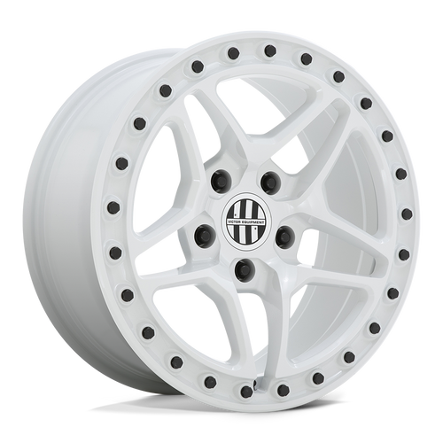 Victor Equipment BERG 5X130 17X8 +20 GLOSS WHITE WITH BLACK BOLTS