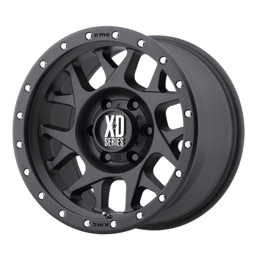 XD XD127 BULLY 5X110 16X7 +26 SATIN BLACK WITH REINFORCING RING