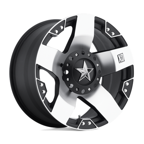 XD XD775 ROCKSTAR BLANK 17X8 +35 MACHINED FACE WITH MATTE BLACK WINDOWS
