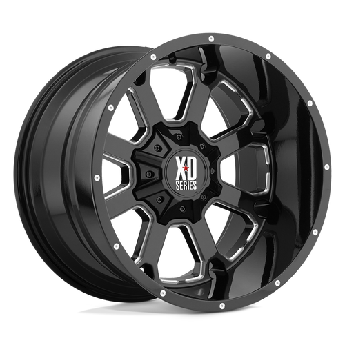 XD XD825 BUCK 25 5X139.7/5X150 20X10 -24 GLOSS BLACK MILLED