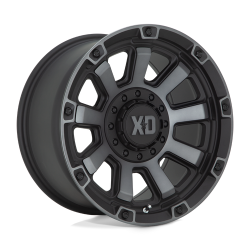 XD XD852 GAUNTLET 6X135/6X139.7 17X9 +0 SATIN BLACK WITH GRAY TINT