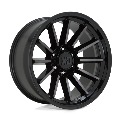 XD XD855 LUXE 5X139.7 20X10 -18 GLOSS BLACK MACHINED WITH GRAY TINT