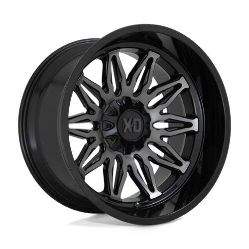XD XD859 GUNNER 6X135/6X139.7 22X10 -18 GLOSS BLACK MACHINED WITH GRAY TINT