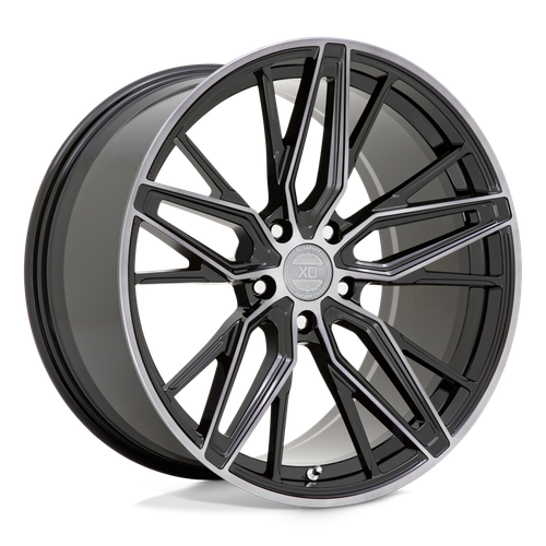 XO ZURICH 5X108 20X9 +35 GLOSS BLACK W/ MACHINED GLOSS DARK TINT