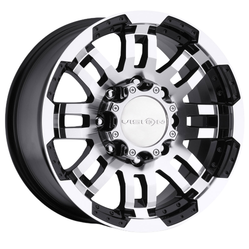 Vision Off-Road 375 Warrior 5x135 16x8+0 Gloss Black Machined Face wheel for 1997 Ford Expedition