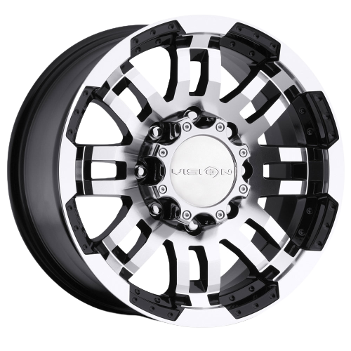 Vision Off-Road 375 Warrior wheel, Gloss Black, machined