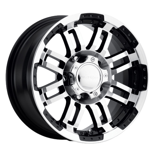 Vision HD 375 Warrior Gloss Black Machined Face wheel