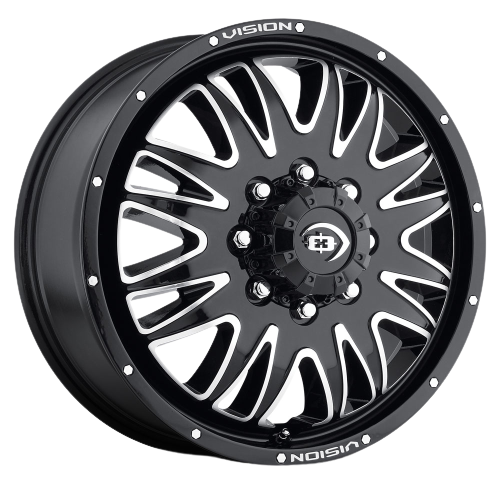 Vision HD 401 Rival 8x210 20x8.25+106 Gloss Black Machined Face wheel for 2009 Gmc Sierra 3500 hd