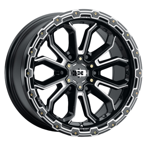 Vision Off-Road 405 Korupt 5x127 16x8+0 Gloss Black Milled Spoke wheel for 1973 Renault R17