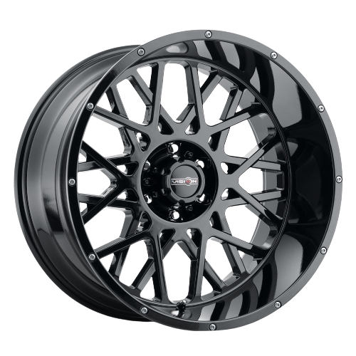 Vision Off-Road 412 Rocker 8x165.1 20x12-51 Gloss Black wheel for 1980 Gmc K3500