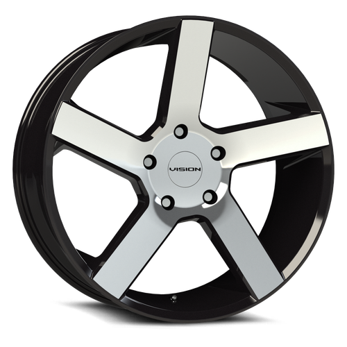 Vision Street-Designs 472 Switchback 5x120 22x9.5+30 Gloss Black Machined Face