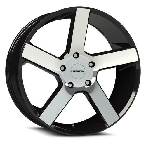 Vision Street-Designs 472 Switchback 5x115 20x9+15 Gloss Black Machined Face
