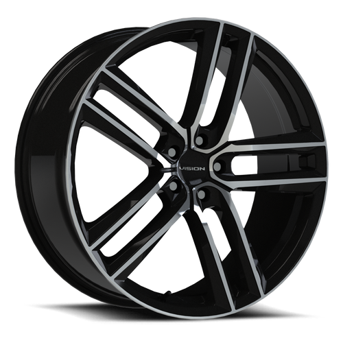Vision Street-Designs 475 Clutch 5x120 18x18.5+38 Gloss Black Machined Face