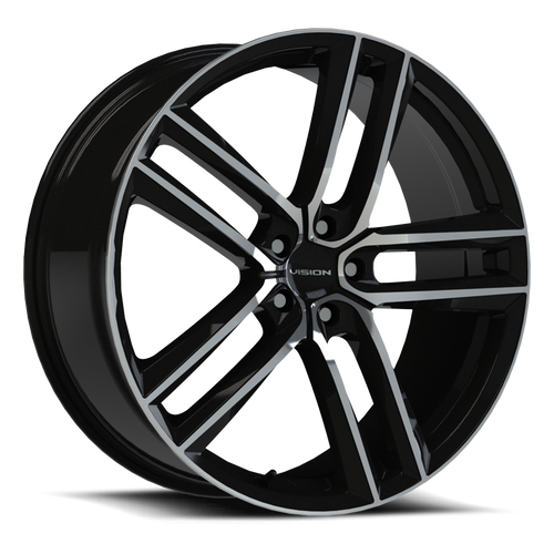 Vision Street-Designs 475 Clutch 5x108 18x18.5+38 Gloss Black Machined Face