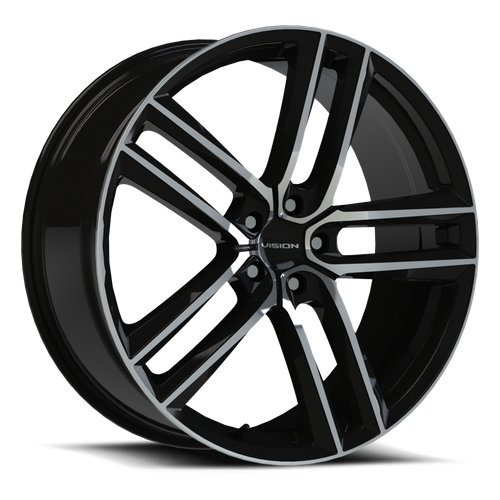 Vision Street-Designs 475 Clutch 5x112 18x18.5+38 Gloss Black Machined Face