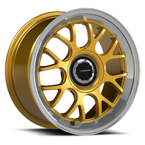 Vision Street-Designs 478 Alpine 5x112 20x8.5+35 Gold Machined Lip
