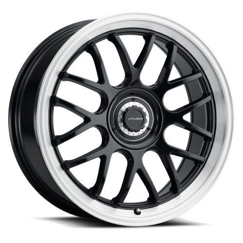 Vision Street-Designs 478 Alpine 5x112 17x8+38 Gloss Black Brushed Lip