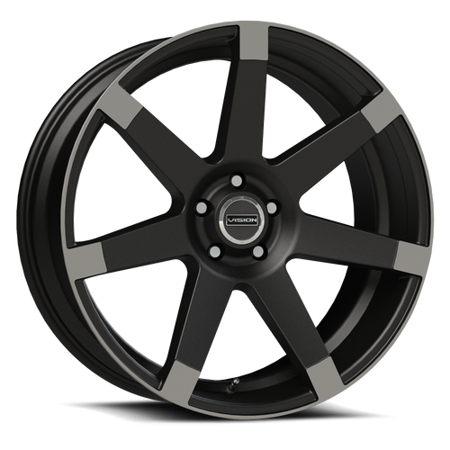 Vision Street-Designs 9042 Sultan 5x115 20x9+15 Matte Black w\Anthracite Spoke Ends