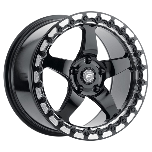 Forgestar D5 Beadlock 5x114.3 15x10 +25 Gloss Black Machined