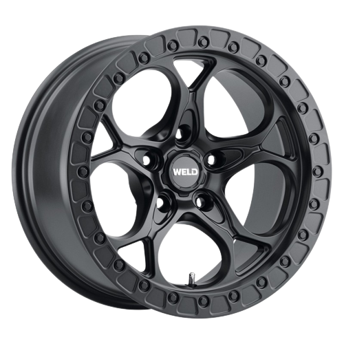 WELD Off-Road Ledge Beadlock 5x127 17x10 -25 Satin Black / Black Ring
