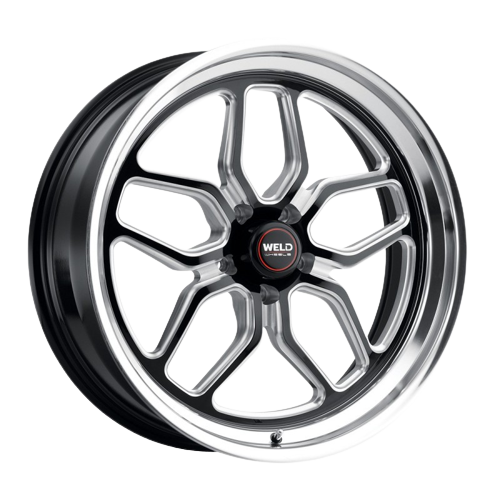 WELD Performance Laguna 5x120.65 20x9.5 +50 Gloss Black/Milled Diamond Cut Lip