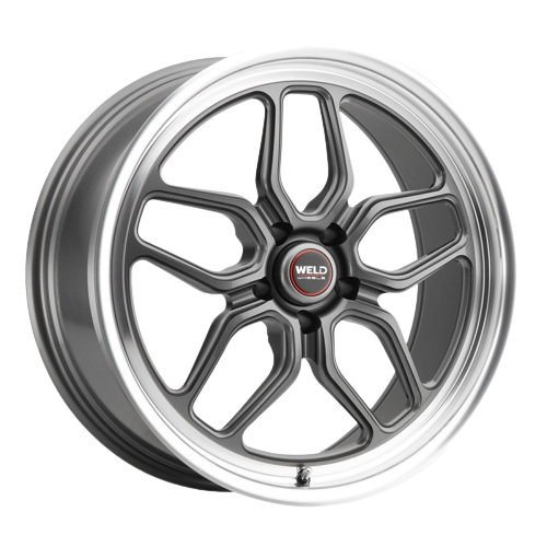 WELD Performance Laguna 5x127 22x12 +6 Gloss Gunmetal/Milled Diamond Cut Lip