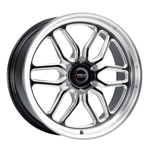 WELD Street Performance Laguna 6 Drag 6x139.7 20x7 +13 Gloss Black/Milled Diamond Cut Lip
