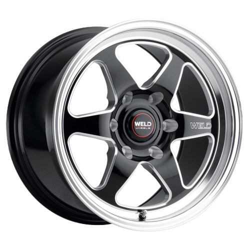 WELD Street Performance Ventura Six 6x139.7 20x9.5 +6 Gloss Black/Milled Diamond Cut Lip