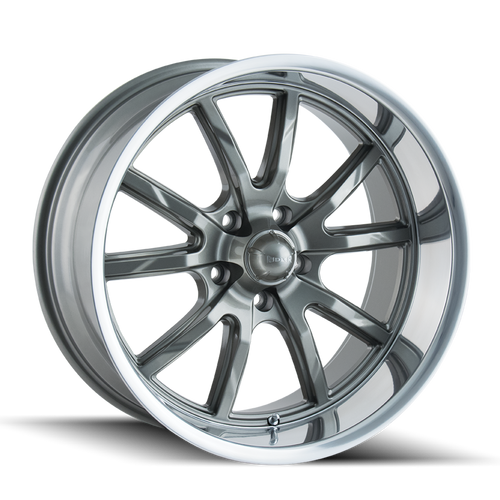 Ridler Type 650 5x120 22x9.5+18 Grey/Polished Lip