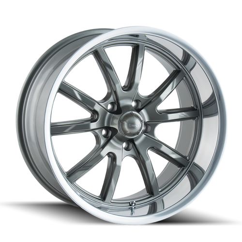 Ridler Type 650 5x120.65 15x8+0 Grey/Polished Lip