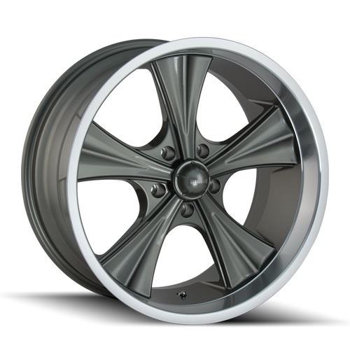 Ridler Type 651 5x114.3 22x9.5+18 Grey/Machined Lip