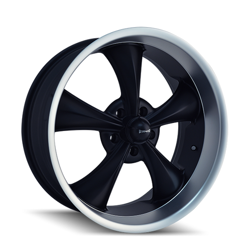 Ridler Type 695 5x115 22x10.5+18 Matte Black/Machined Lip
