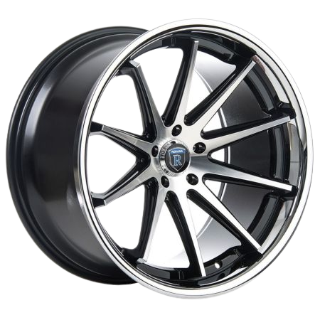 Rohana RFC10 5x114.3 20x9+25 Machine Black/Chrome Lip