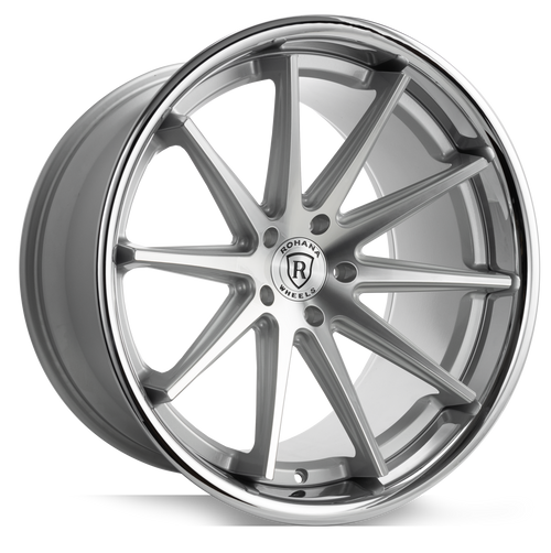 Rohana RFC10 5x115 20x11+20 Machine Silver/Chrome Lip