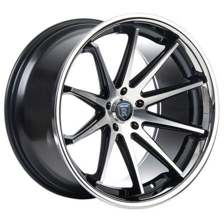 Rohana RFC10 5x114.3 22x9+35 Machine Black/Chrome Lip