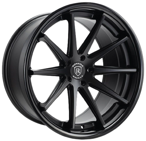 Rohana RFC10 5x114.3 22x10.5+42 Matte Black/Gloss Black Lip