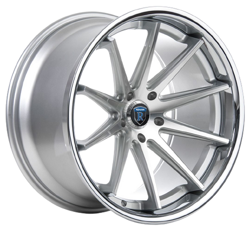 Rohana RC10 5x114.3 22x10.5+42 Machine Silver/Chrome Lip