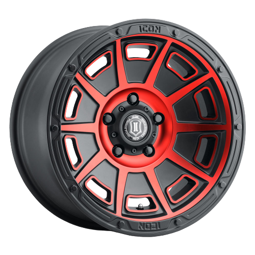 Icon Alloys VICTORY 5x127 17x8.5-6 Satin Black RED