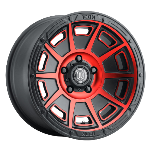 Icon Alloys VICTORY 6x120 17x8.5+0 Satin Black RED