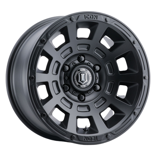 Icon Alloys THRUST 5x150 17x8.5+25 SMK Satin Black