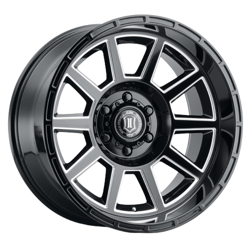 Icon Alloys RECOIL 5x127 20X10-24 Gloss Black/Milled Windows