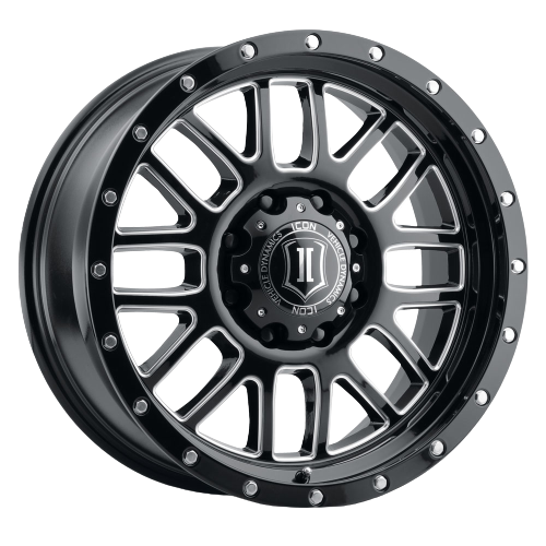 Icon Alloys ALPHA 8x165.1 20x9+19 Gloss Black/Milled Windows