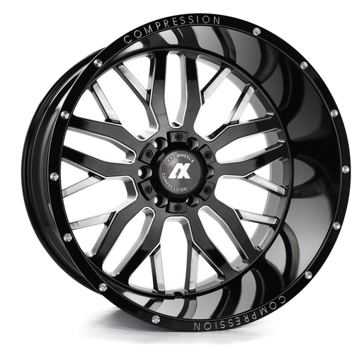 Axe AX1.0 8x165 22X14 -76 GLOSS BLACK MILLED