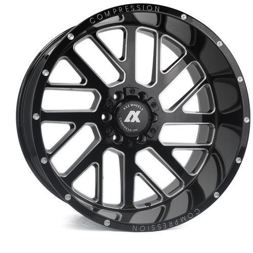 Axe AX2.0 6x135/6x139.7 24X14 -76 GLOSS BLACK MILLED