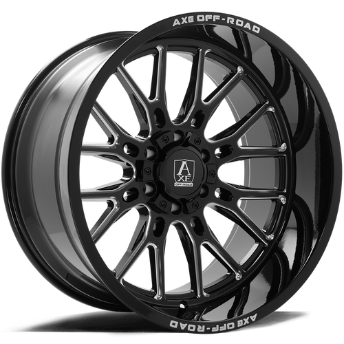 Axe ATLAS 8x165 20X10 -19 GLOSS BLACK MILLED