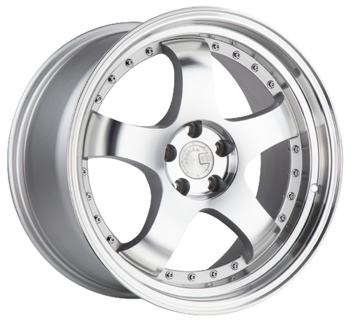 Aodhan AH03 5x100 / 5x114.3 17x9+25 Silver w/Machined Face