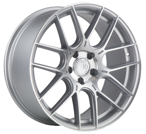 Aodhan AH-X 5x112 18x8.5+35 Gloss Silver Machined Face wheel for 2002 Audi S4