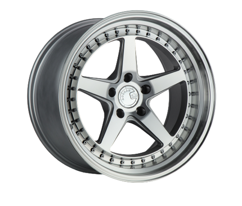 Aodhan DS05 5x114.3 19x9.5+15 Silver w/Machined Face wheel for 2008 Lexus Is f